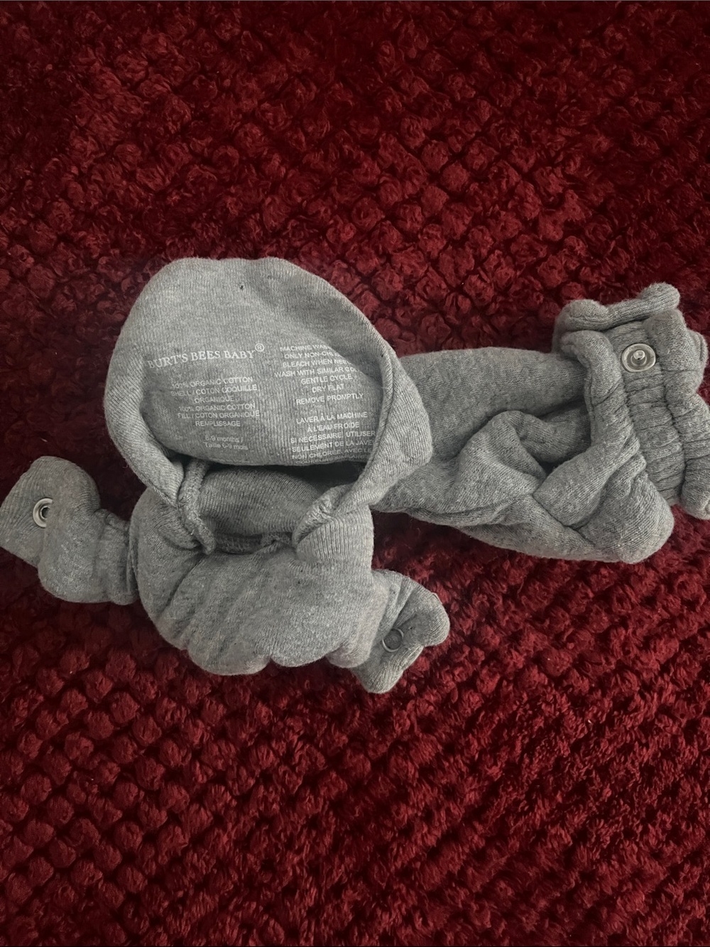 Burt's Bees Baby Gray Booties Set